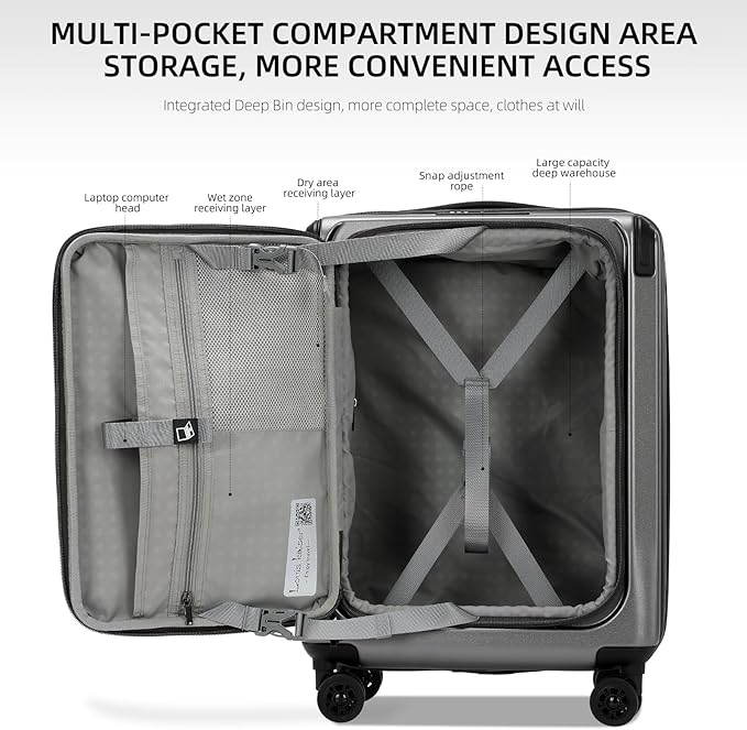 Premium Carry On Luggage, 20Inch&29 Inch Top Opening Airline Approved ABS+PC - Image 4