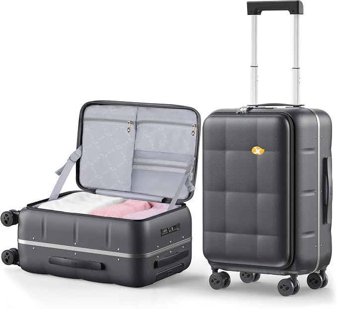 MGB 20 Inch Top Open Carry On Luggage 22x14x9 Airline Approved, Hard Shell by MGB