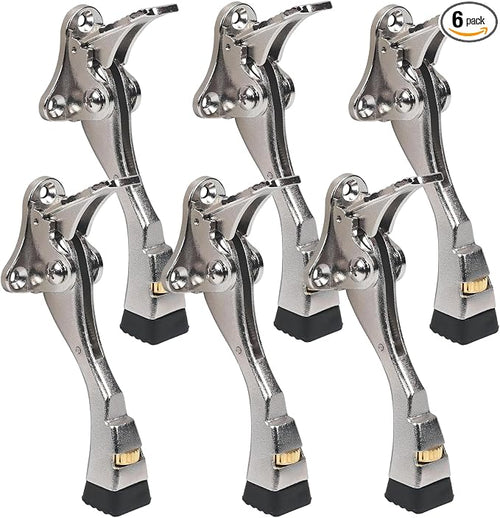 6 Packs Heavy Duty Kickdown Door Stopper, One Touch Adjustable Kickdown Door by ENYZTBI