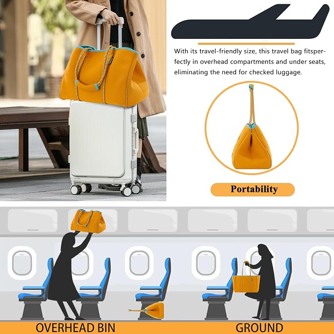 QOGiR Neoprene Multipurpose Beach Bag Tote - Image 6