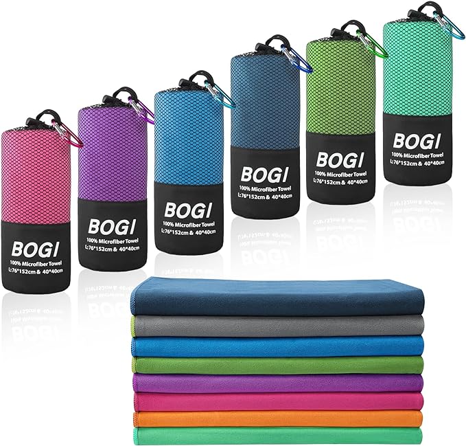 BOGI Microfiber Travel Sports Towel-Quick Dry, Soft Lightweight, Compact by BOGI