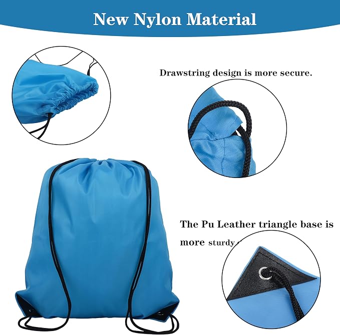60 Pieces Drawstring Backpack Bags Sports Sackpack Bulk Cinch Gym Bag - Image 3