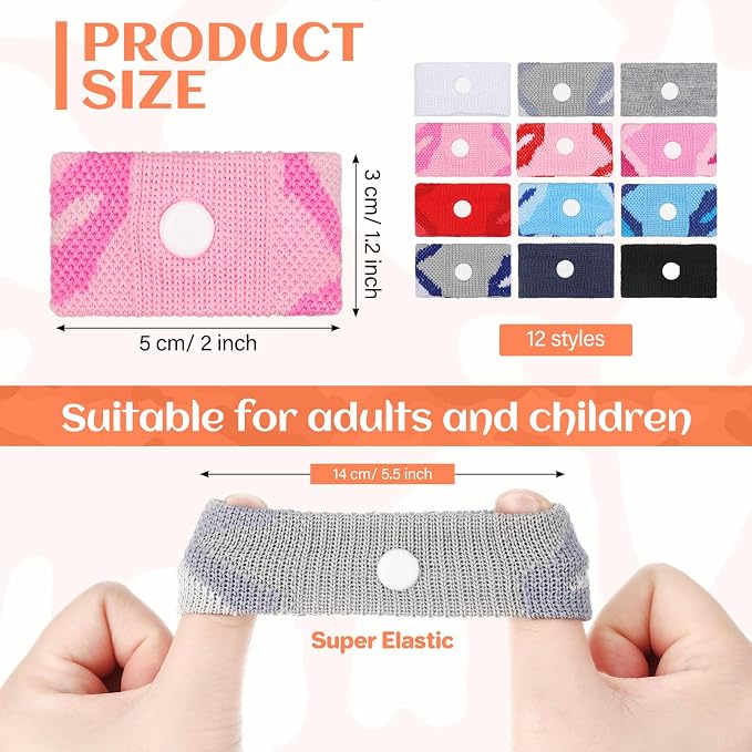 Zhanmai 12 Pairs Motion Sickness Bands - Image 2