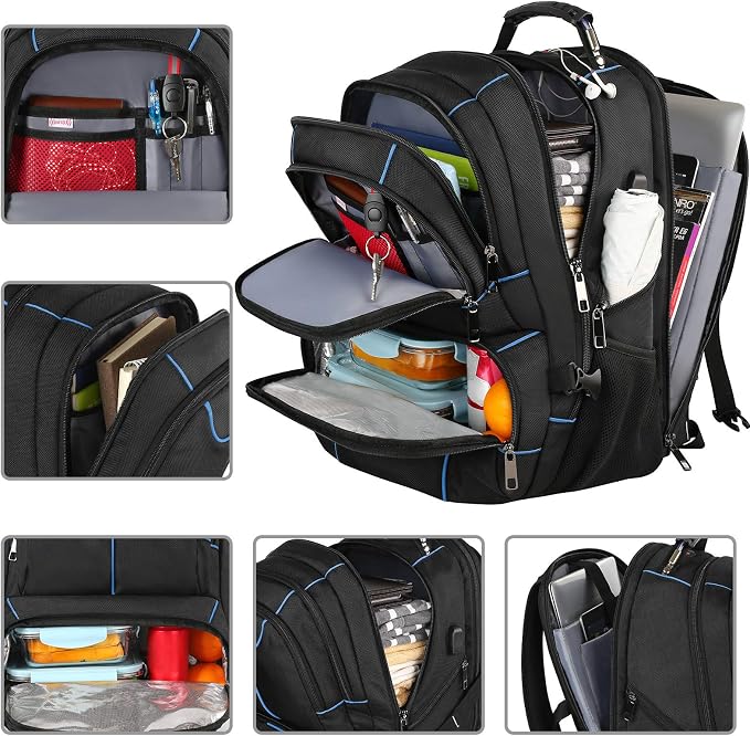 VECKUSON Lunch Bag Backpack, Insulated Cooler Lunch Box Backpack, Extra Large - Image 2