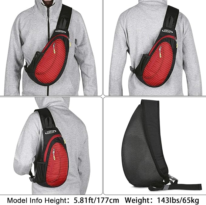 G4Free Sling Bag for Men Women, Small Crossbody Backpack Lightweight Chest - Image 4
