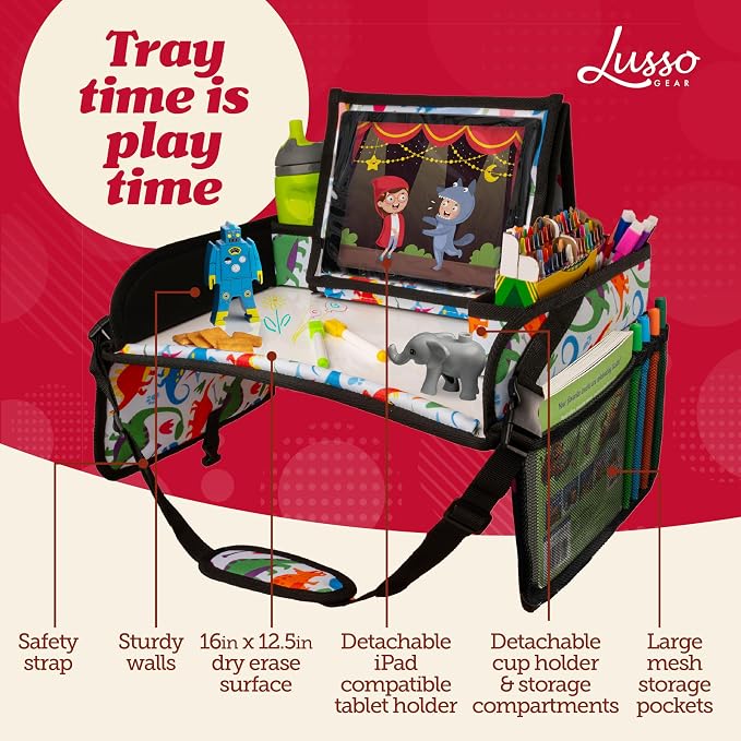 Lusso Gear Kids Travel Tray for Car Seat - Image 3
