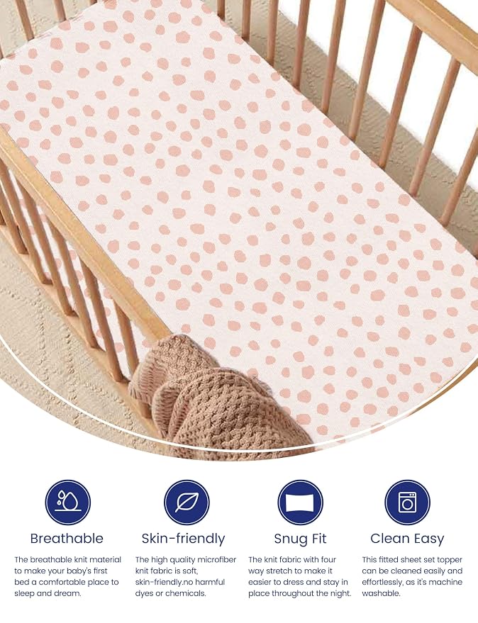 TotAha Premium Stretchy Crib Sheets-Hypoallergenic, Silky Comfort, Buttery Soft - Image 3
