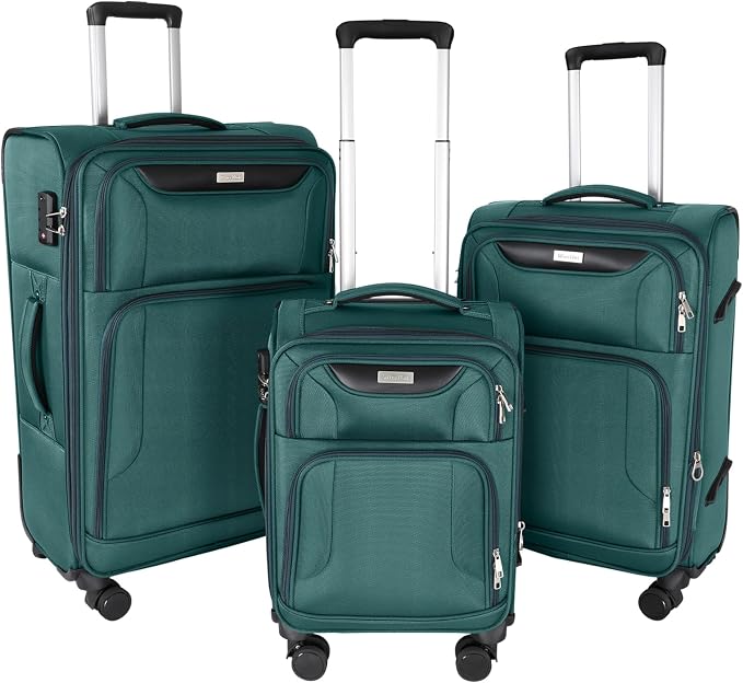 3-Piece Softside Expandable Luggage Set by WireHot