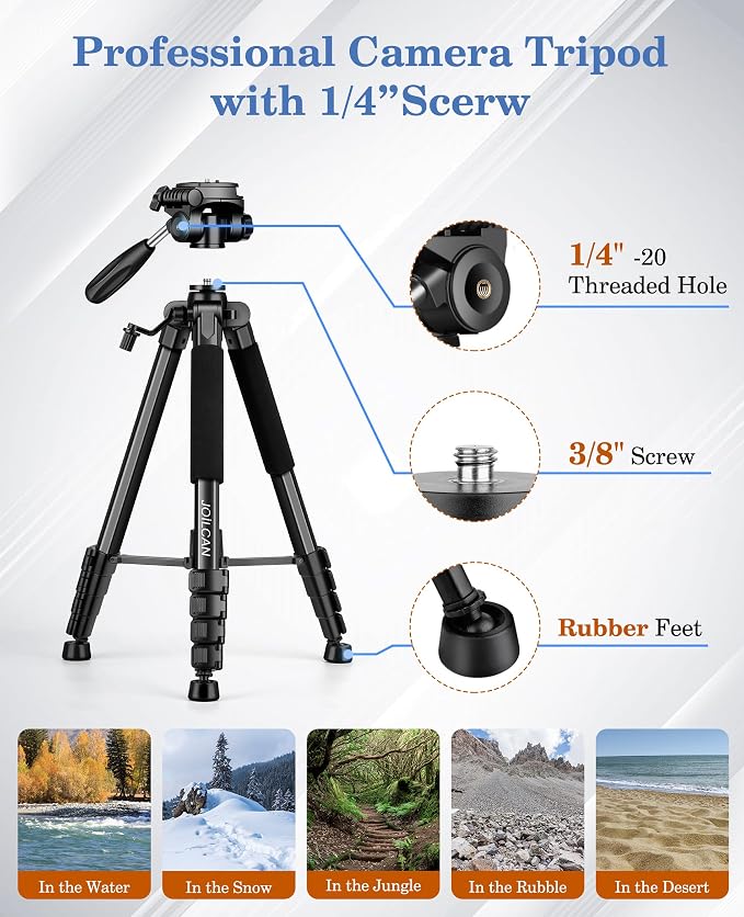 JOILCAN 75" Camera Tripod, Tripod - Image 6
