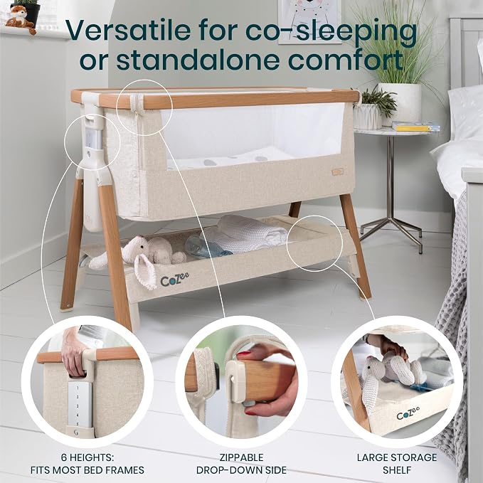 CoZee® 2-in-1 Baby Bassinet & Bedside Sleeper - Image 3