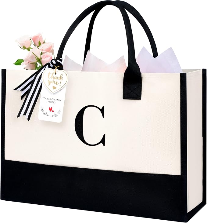 BAGAIL Initial Tote Bag, Personalized Birthday Gifts - Image 8