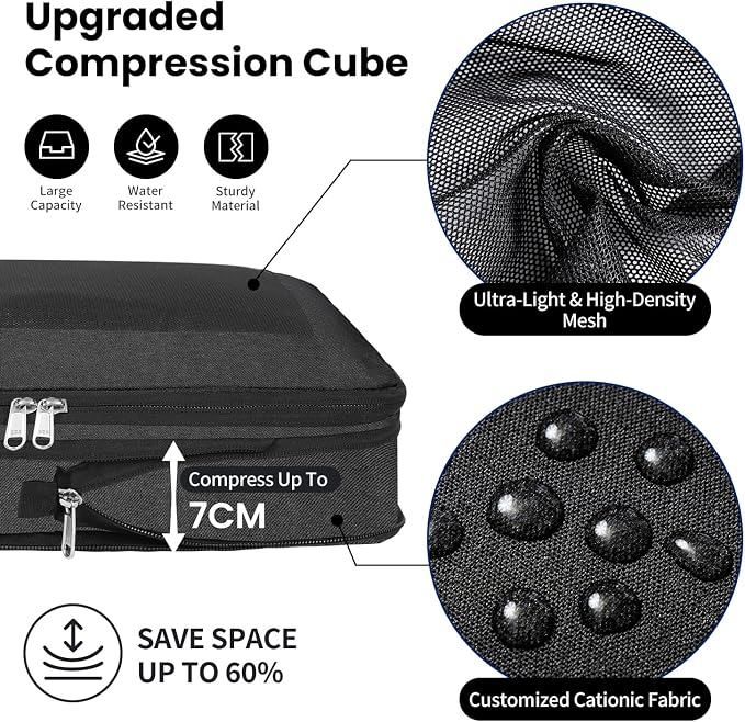 8 Set/6 Set/4 Set Compression Packing Cubes - Image 2