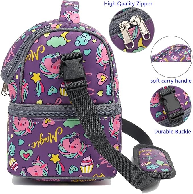 FlowFly Double Decker Cooler Insulated Lunch Bag Large Tote - Image 5