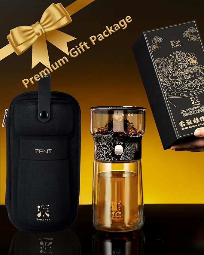 ZENS Cool Glass Teapot with Infuser, Smart One Touch Tea Maker - Image 8