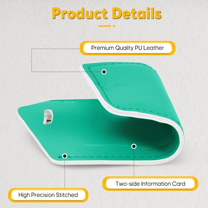 8 Pack Leather Luggage Travel Bag Tags by Travelambo - Image 4