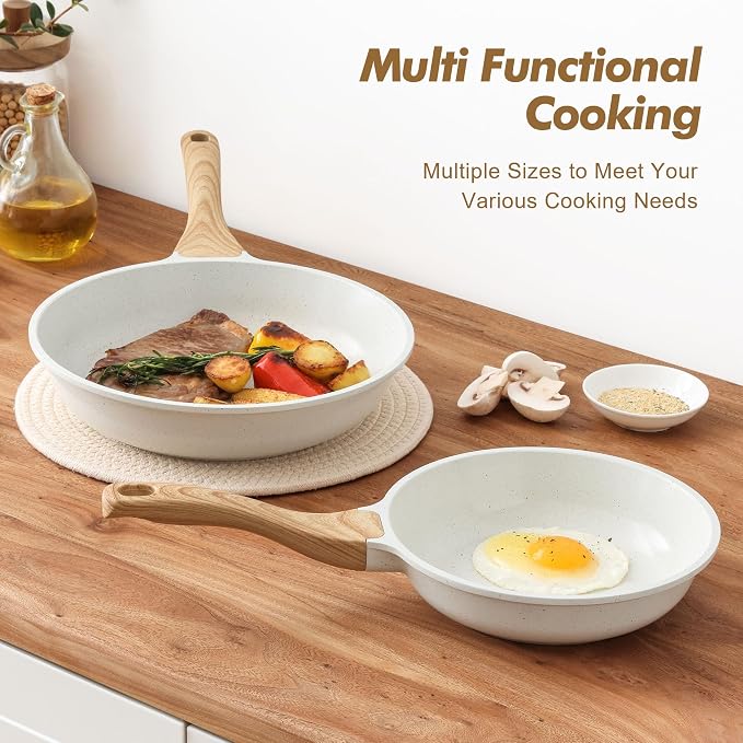 SENSARTE Nonstick Frying Pan Skillets, Healthy Cookware Chef's Pan, Free of - Image 5
