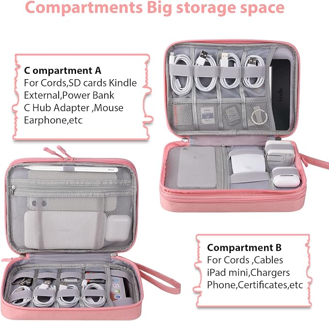 DDgro Charge Organizer Case Bag, Electronics Travel Pouch - Image 3