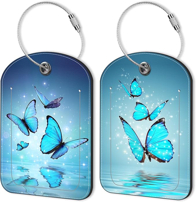 2 Pack PU Luggage Tags for Suitcase by Unknown