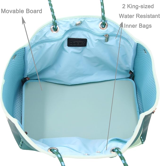 QOGiR Neoprene Multipurpose Beach Bag Tote - Image 4