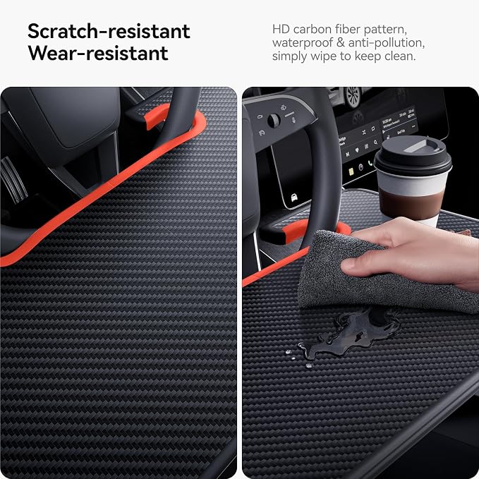 YONZEE 2-in-1 Car Steering Wheel Desk Tray & Car Seat Gap Filler Organizer – - Image 5
