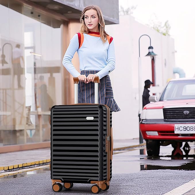 SHOWKOO Carry On Luggage Hardshell Lightweight Luggage Set, Suitcase - Image 2