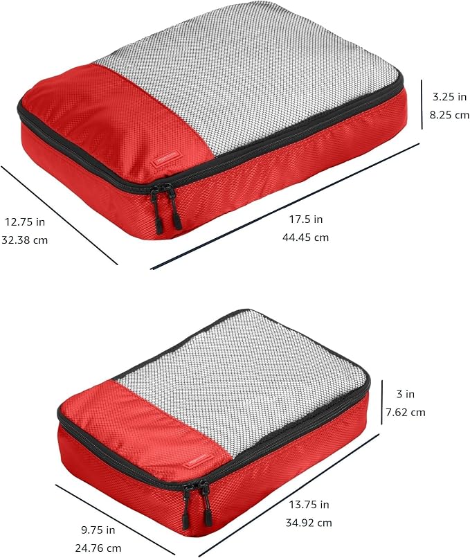 Amazon Basics Packing Cubes for Travel, Packing Organizers Set, 4-Piece-Set - Image 3