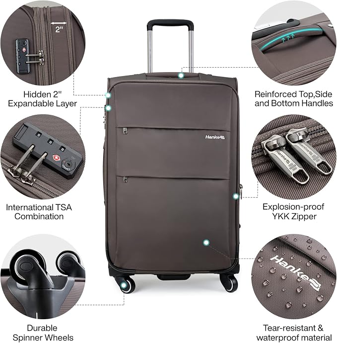 Hanke 20/28 Inch 2 Piece Luggage Sets - Image 3