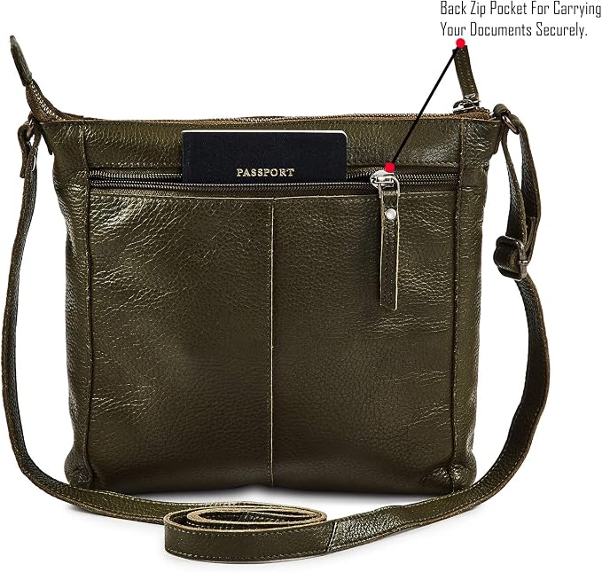 Small Soft Genuine Leather Crossbody Purse Women’s Sling Crossover Shoulder - Image 4
