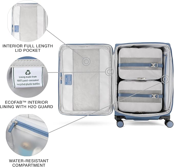 Travelpro VersaPack+ Lightweight Softside Expandable Checked Luggage, 8 Spinner - Image 7
