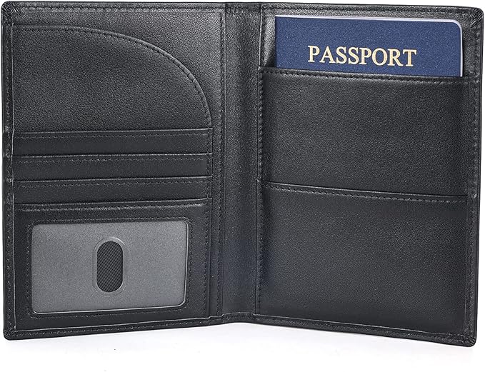 Polare Napa Leather Passport Holder RFID Blocking Travel Bifold Wallet Passport by polareoriginal