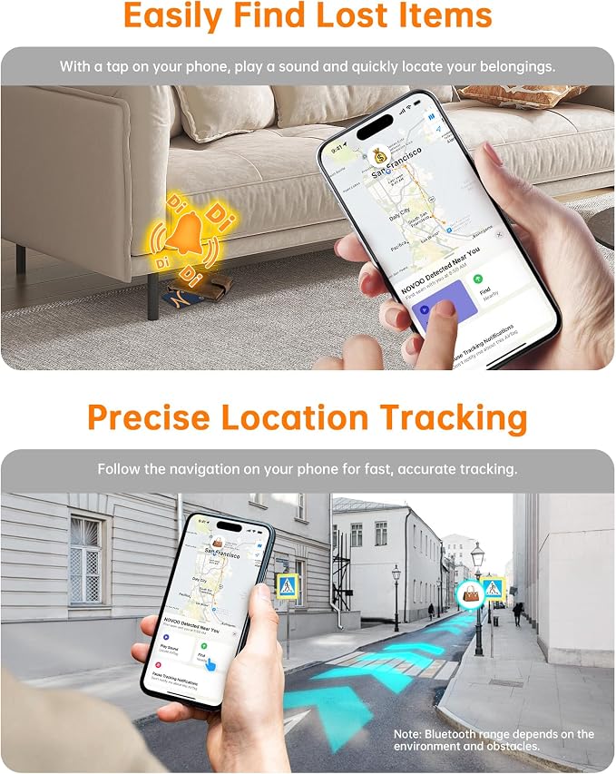 NOVOO SmartCard Air Locator Tag, iOS Only Bluetooth Tracker - Image 4