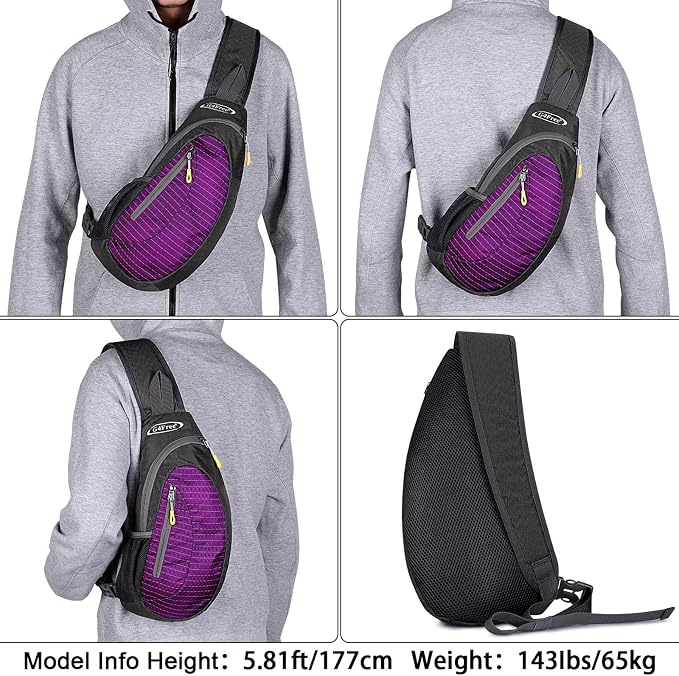 G4Free Sling Bag for Men Women, Small Crossbody Backpack Lightweight Chest - Image 5