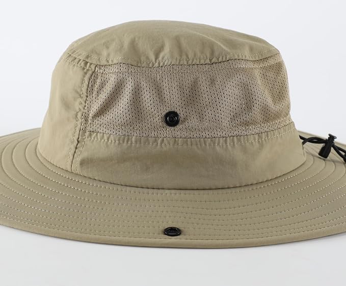 Home Prefer UPF50+ Mens Sun Hat Wide Brim Womens UV Protection Beach Bucket Hat - Image 7