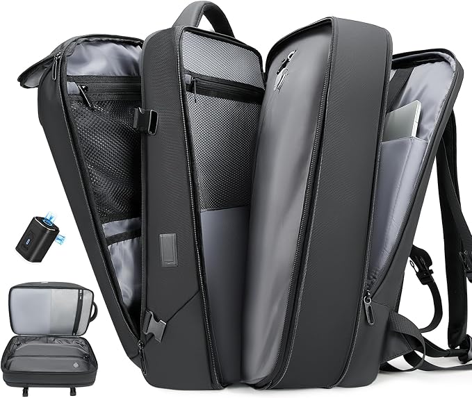 Vacuum Travel Backpack with Pump, 50L Expandable Compression Backpack With by TANGCOREL