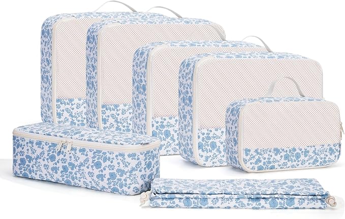 Narwey 7 Set Floral Packing Cubes - Image 2