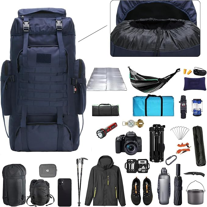 Hiking Backpack for Men 70L/100L Camping Backpack Military Rucksack Molle 3 - Image 2