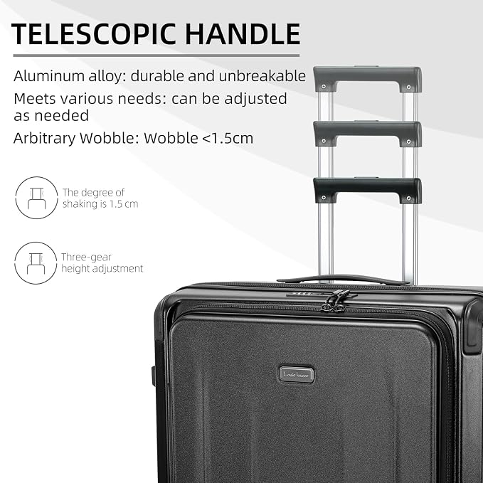 Carry On Luggage, 20 Inch Top Opening Aluminum Frame Lightweight Airline - Image 5