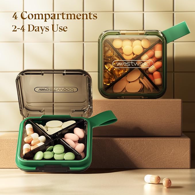 1 Pack Purple Pill Organizer - Image 5