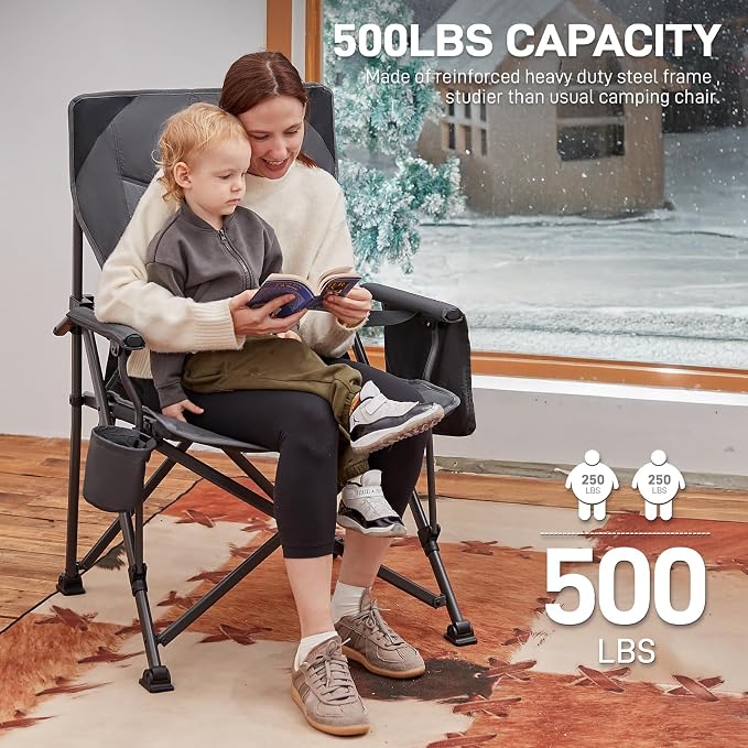 EVER ADVANCED Oversized Folding Camping Chair - Image 6