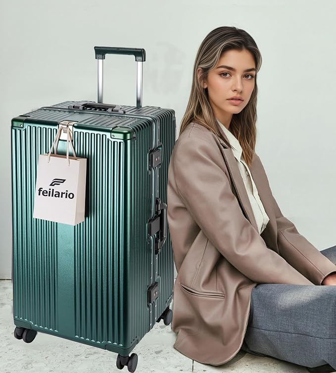 feilario 30in Super Large Captain Aluminum Frame Hardside Spinner Wheels Luggage - Image 8