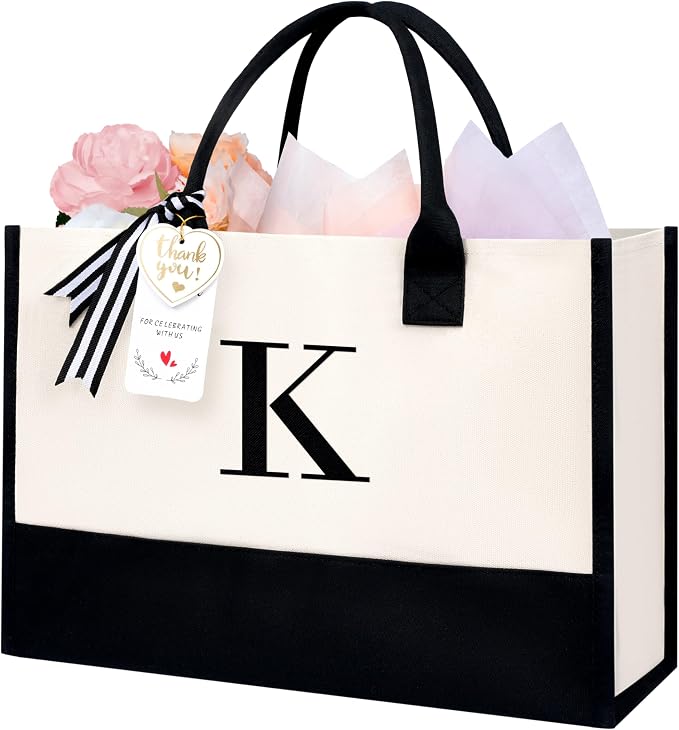 BAGAIL Initial Tote Bag, Personalized Birthday Gifts - Image 8
