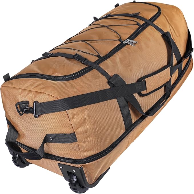 110L Expandable to 140L 32” Foldable Oxford Soft-Sided Rolling Duffle Bag by Unknown