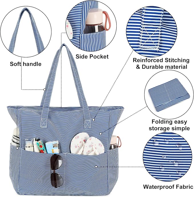 Waterproof Beach Tote Pool Bags - Image 6