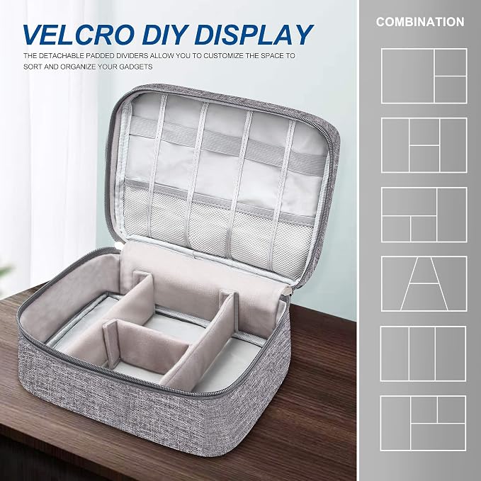 Electronics Organizer Travel Universal Cable Organizer Bag Waterproof - Image 8