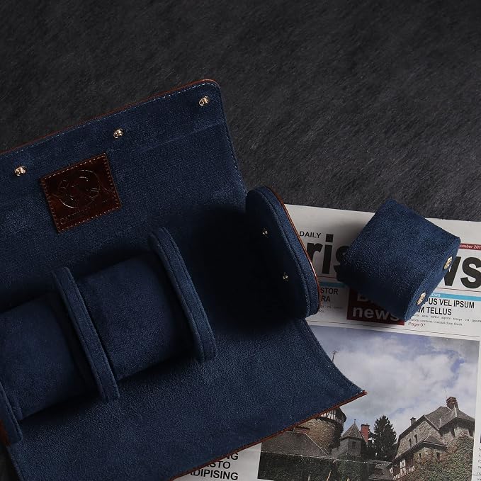 Genuine Napa Leather Watch Roll Travel Case - Image 7