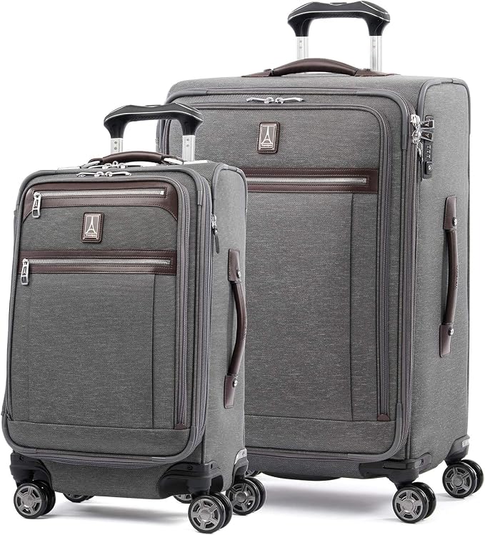 Travelpro Platinum Elite Softside Expandable Luggage, 8 Wheel Spinner Suitcase by Travelpro