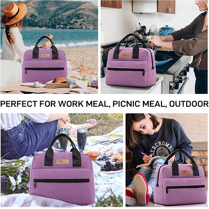 HOMESPON Insulated Lunch Bag for Women Men Lunch Box Cooler Lunch Tote for Work - Image 6