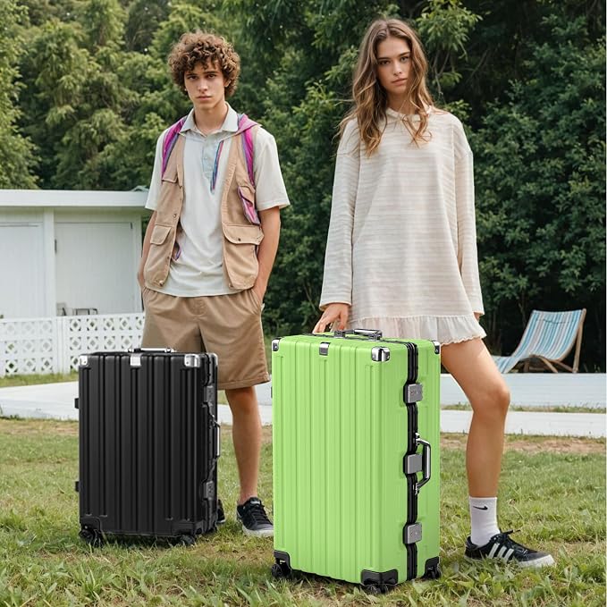 Krute Aluminum Frame Carry On Luggage 20 Inch Zipperless Luggages USB Charger - Image 8