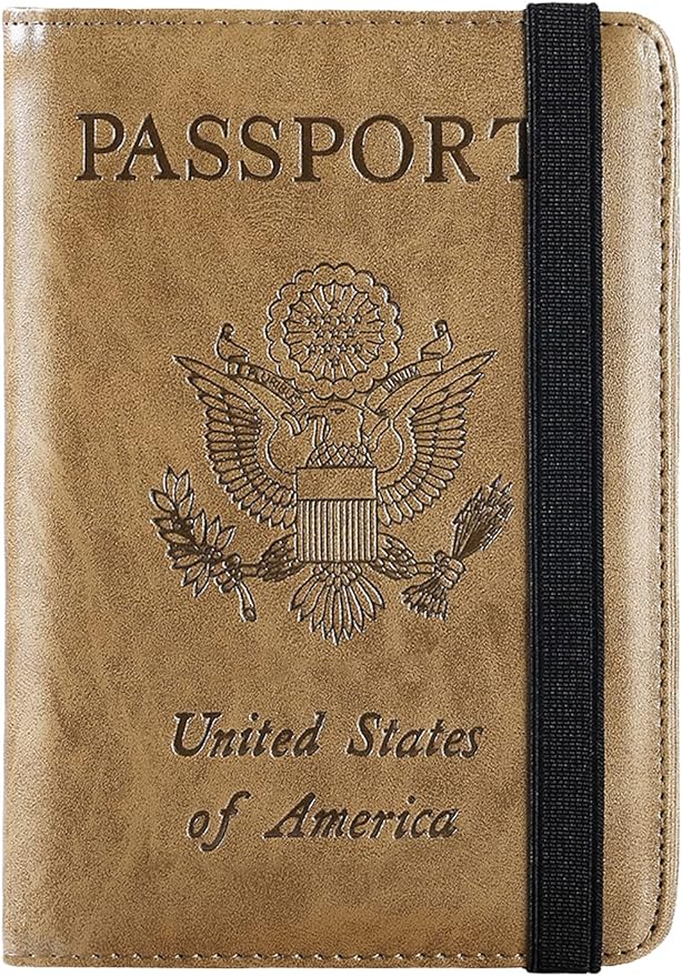 Passport Holder Cover Wallet Travel Essentials RFID Blocking Leather Card Case by PASCACOO