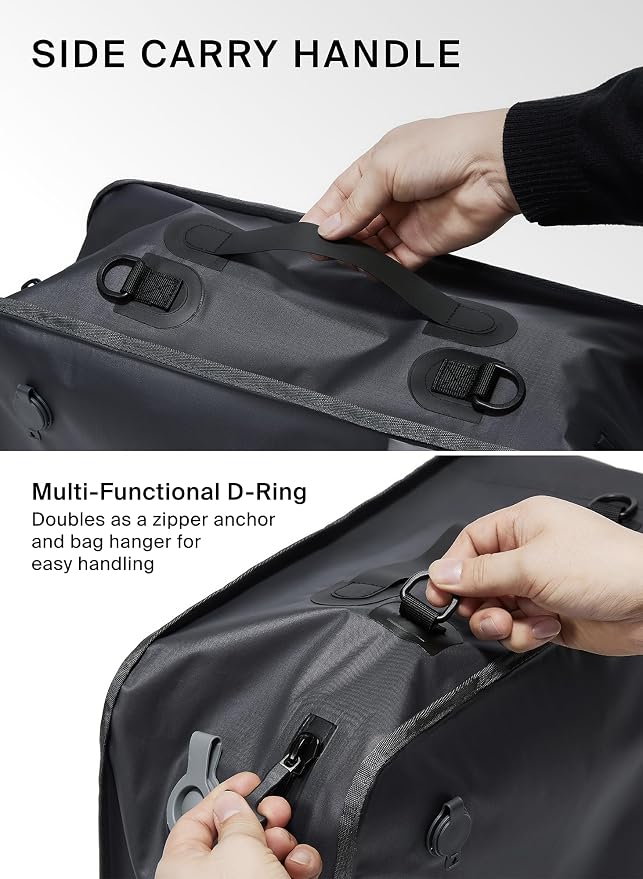 Black Voyage Reusable Vacuum Compression Travel Bag - Image 8